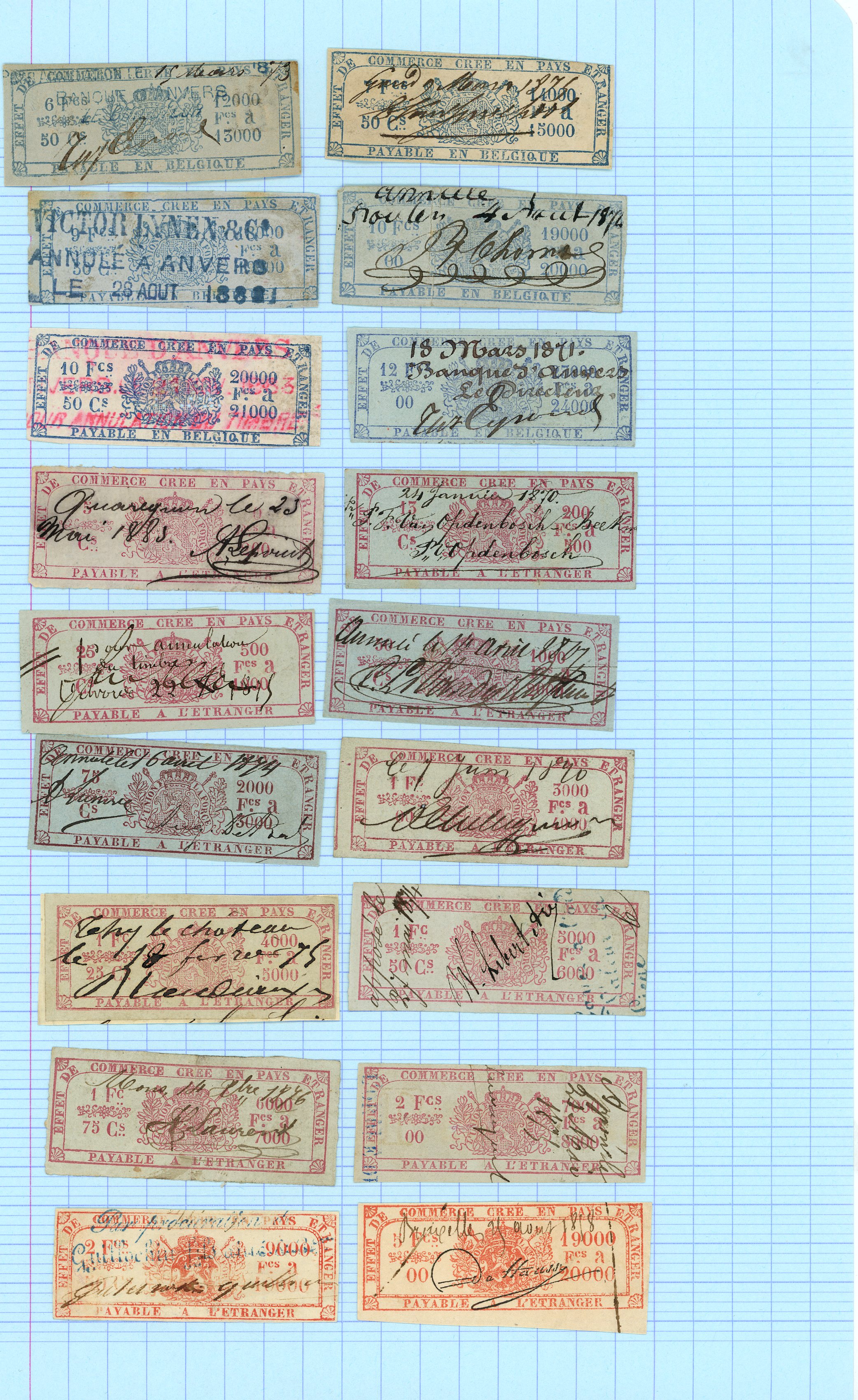 BELGIUM: Neatly presented collection in packed envelope with...