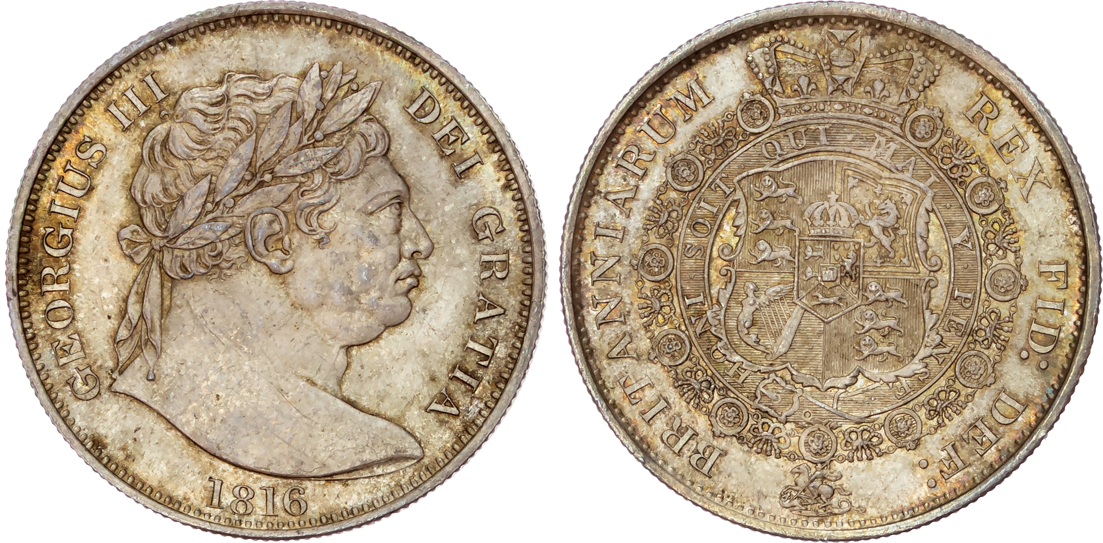 George III (1760-1820), New Coinage (1816-1820), AR Halfcrown, 1816.