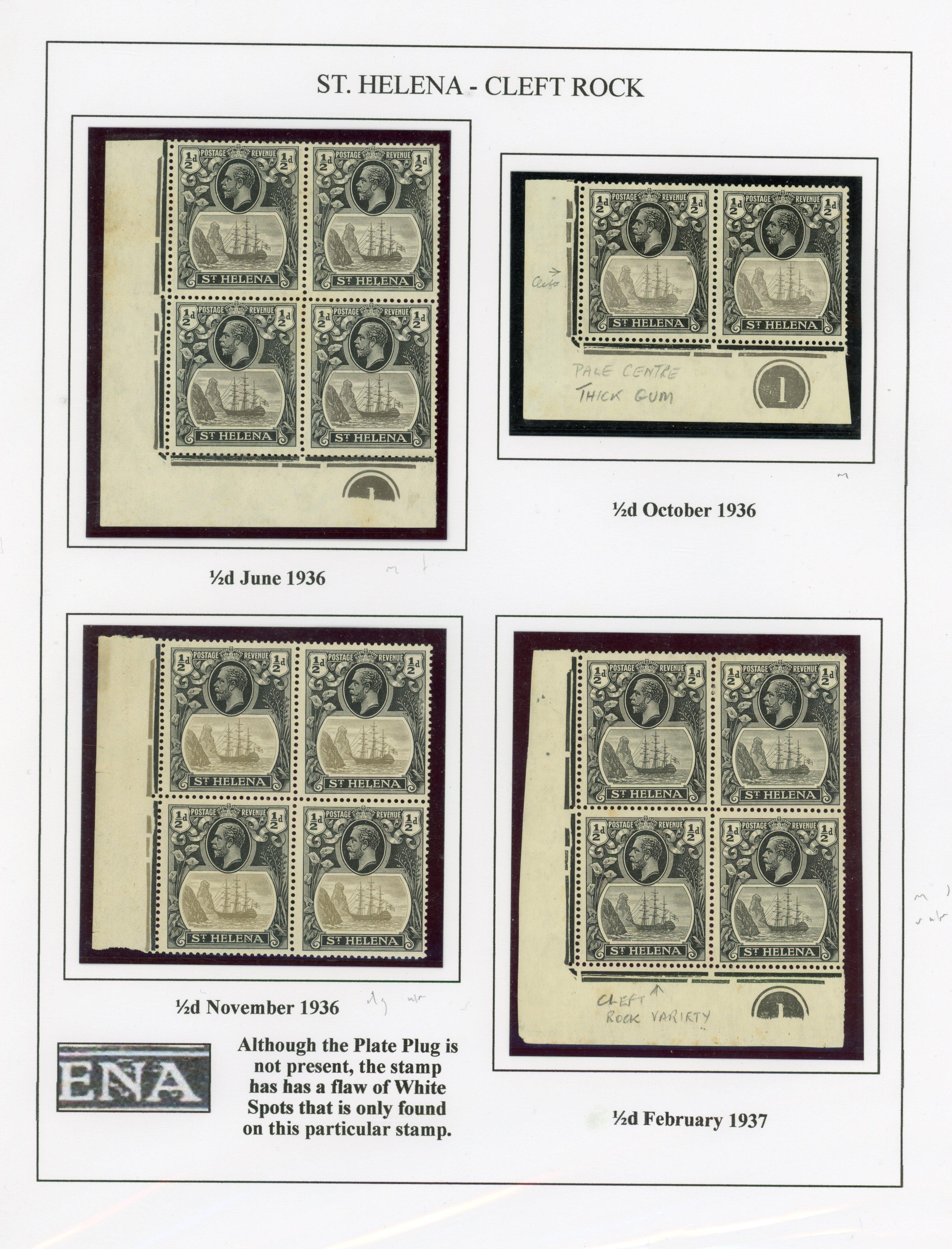 St Helena SG 97c, hc display collection mint