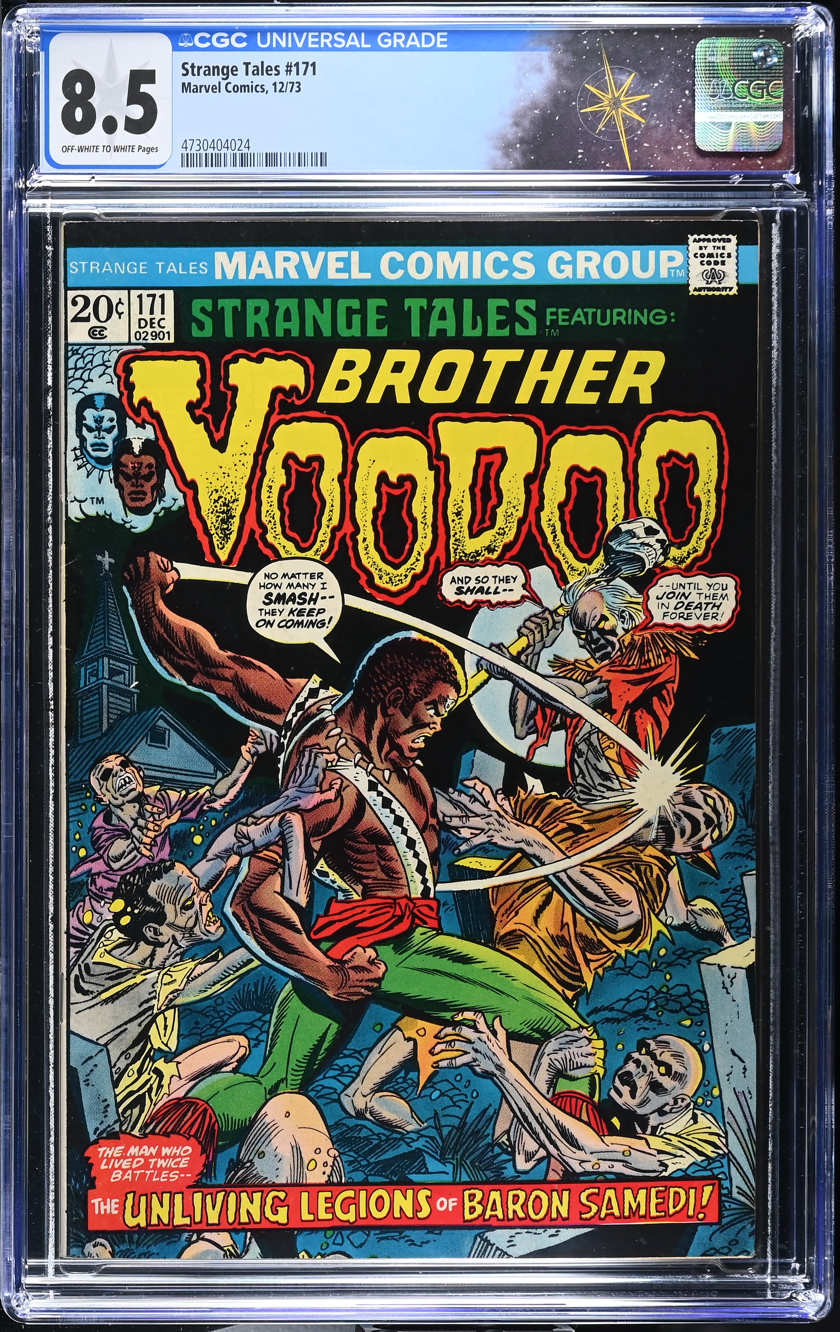 Strange Tales #171 CGC 8.5 Brother Voodoo "March of the Dead" (Marvel Comics, 1973) Off-White to White Pages