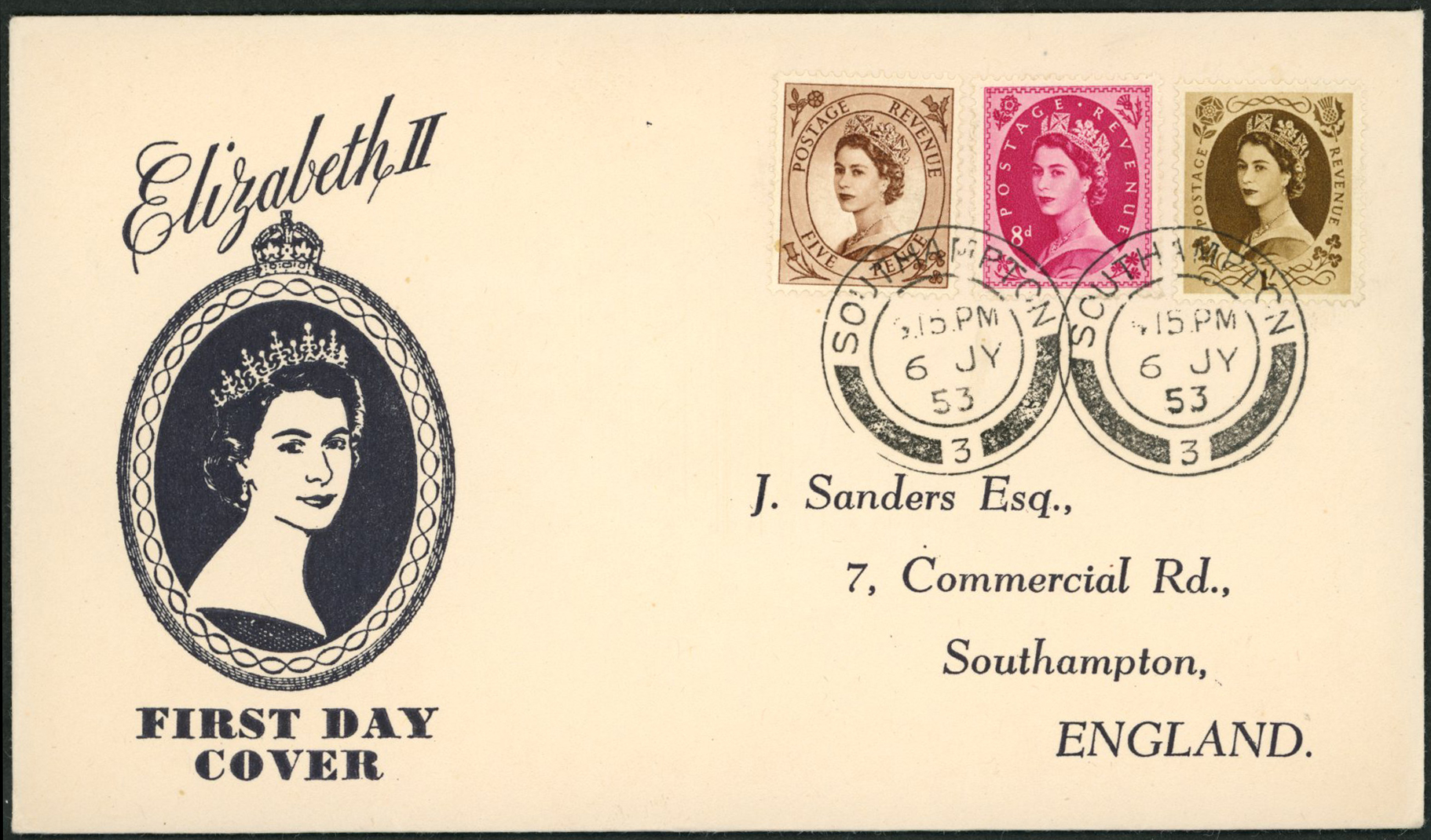 FIRST DAY COVERS: 1952-54 Tudor Crown...