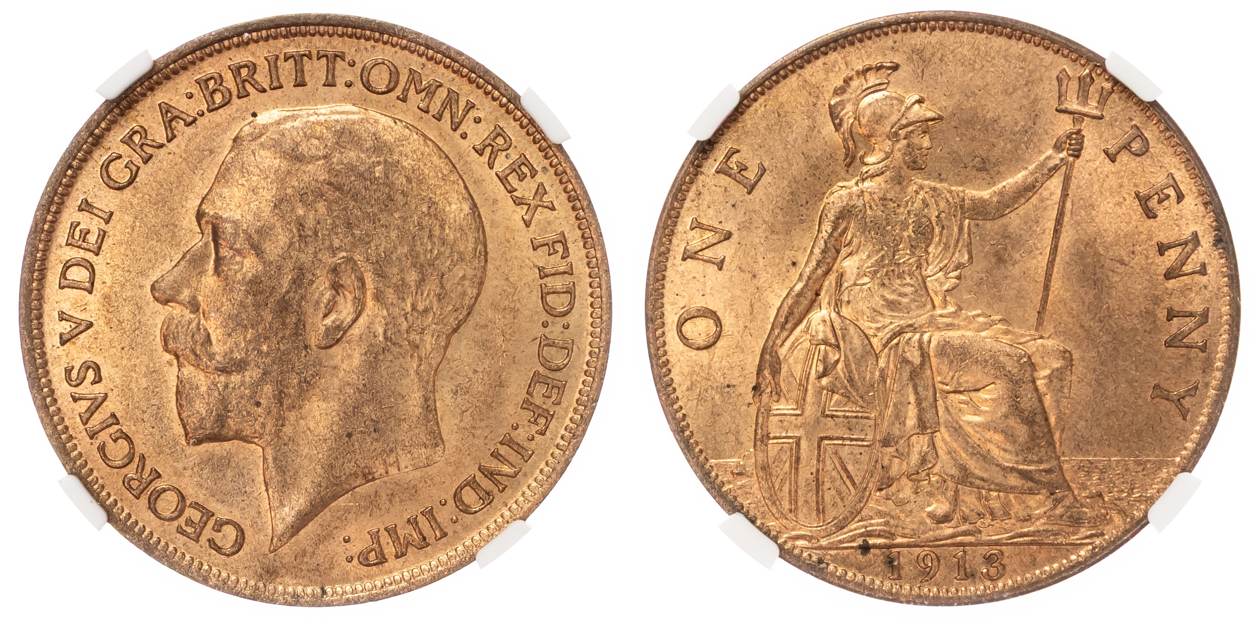 George V (1910-1936), Penny, 1913. 