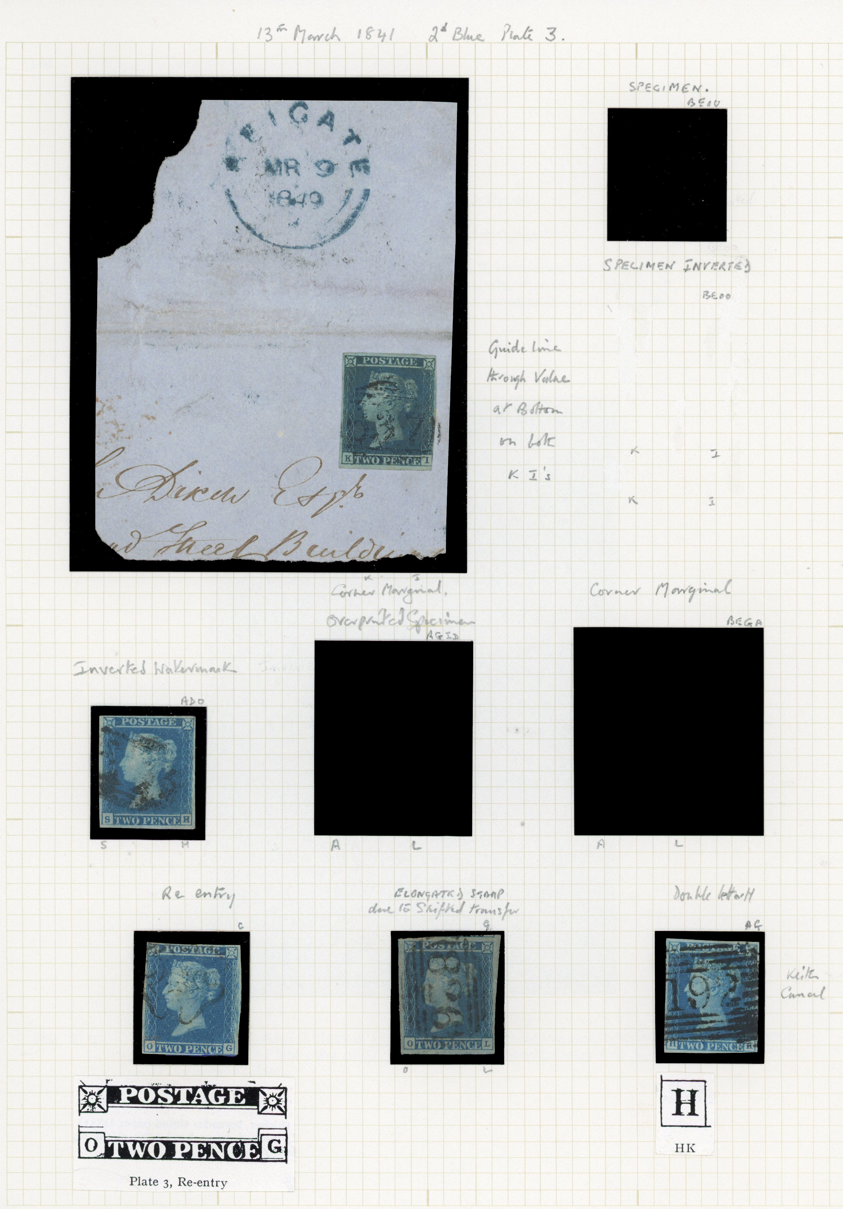 1841 2d Blue Pl.3 & 4.