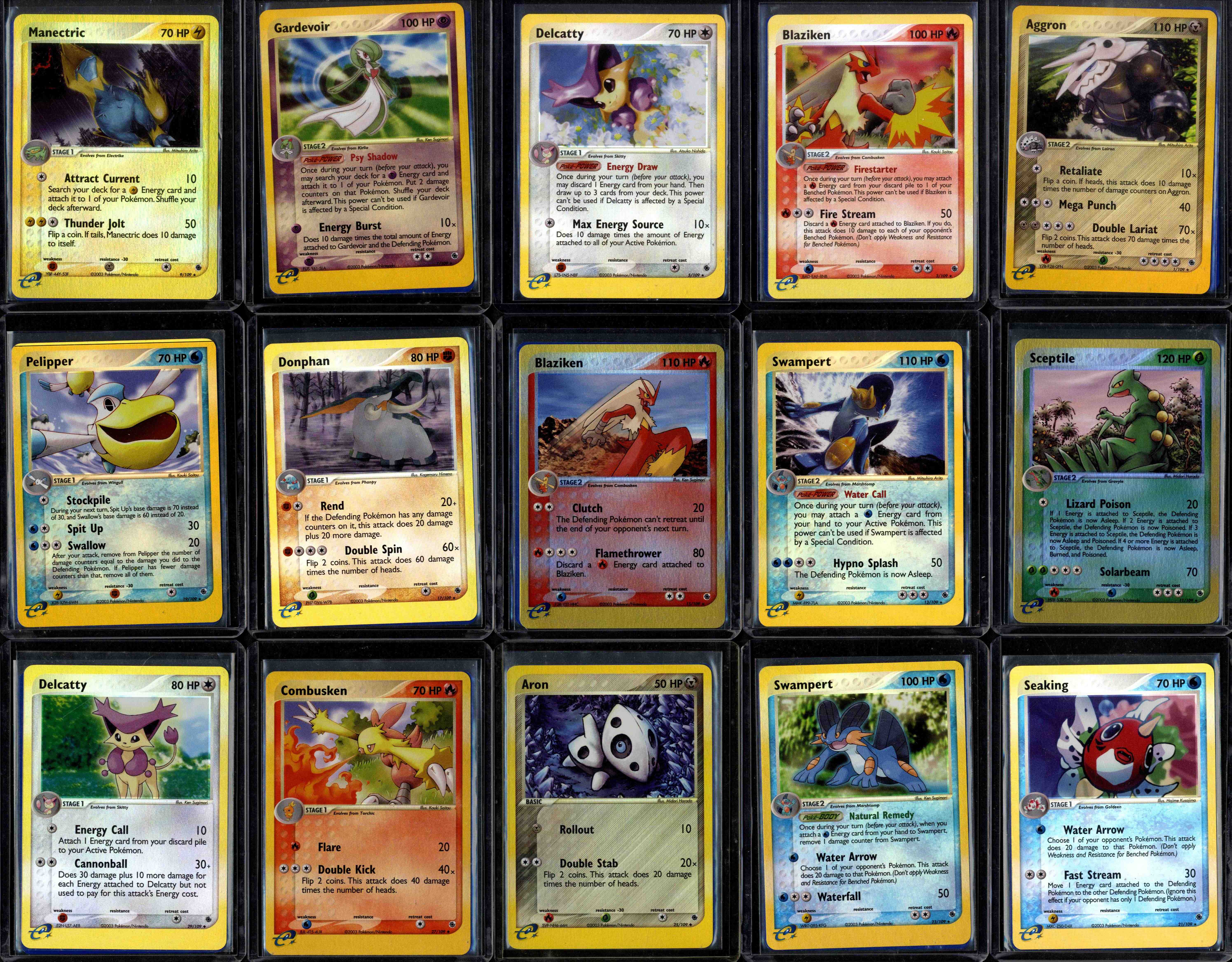 Pokémon TCG - EX Ruby & Sapphire Complete Reverse Holo set