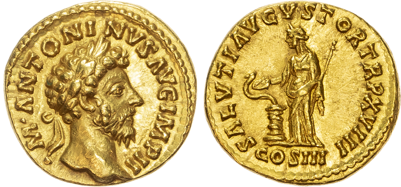Marcus Aurelius (AD 161‑180) AV Aureus, mint of Rome, AD 163‑164, 6.82g.