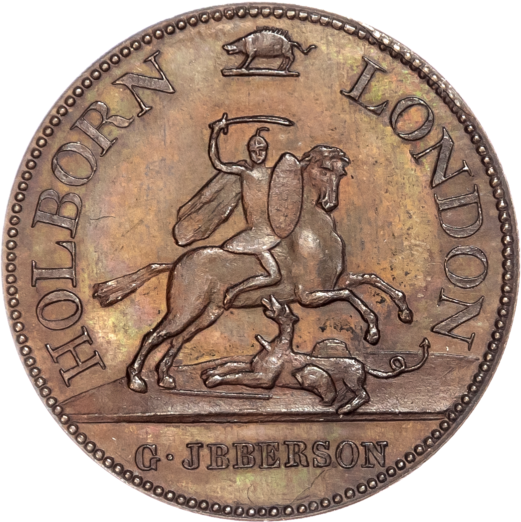 London Holborn, Christopher Ibberson, Taylor’s bronzed proof Halfpenny (early 19th. c. restrike)
