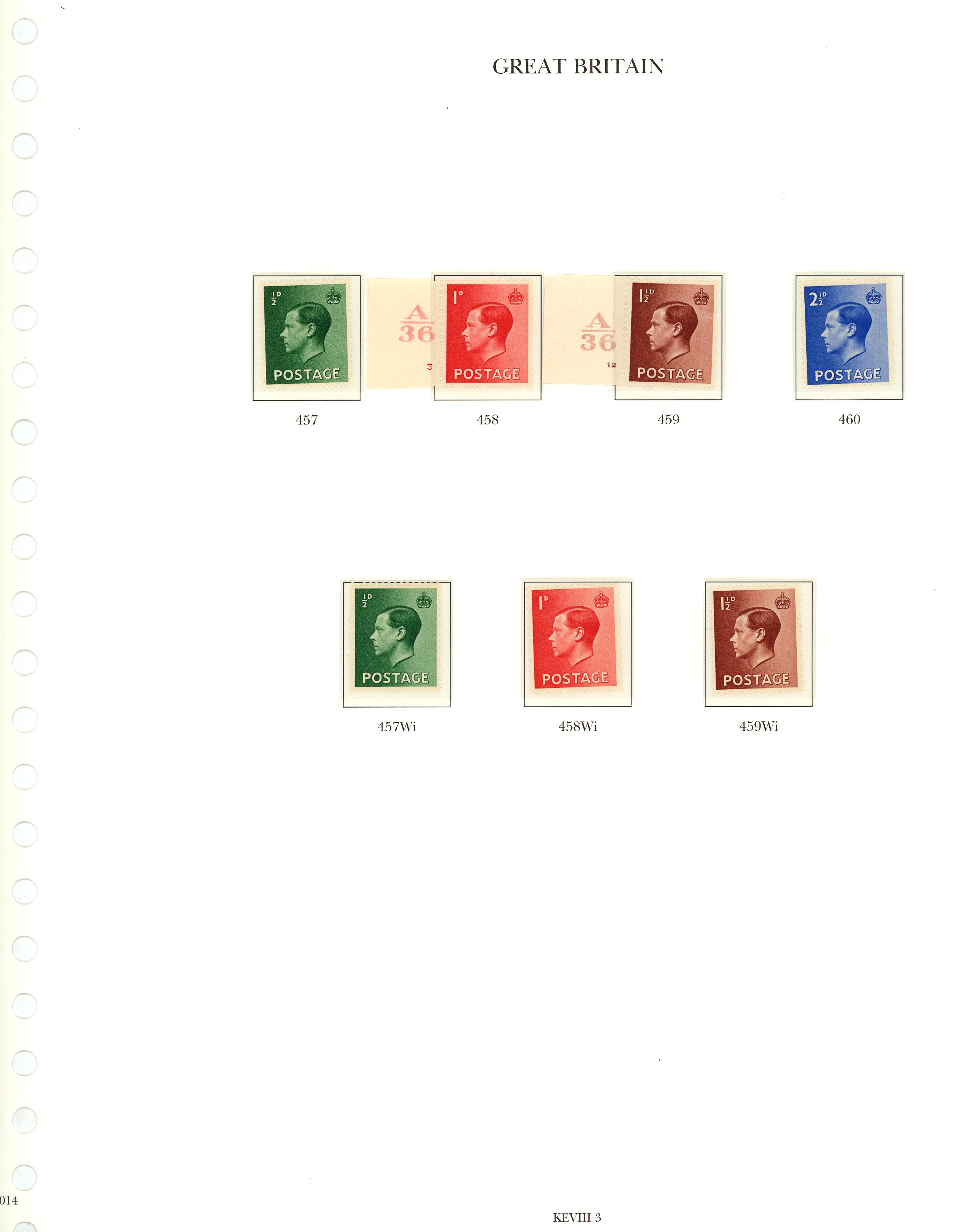 1936-51 KE VIII and KG VI definitives...