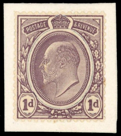 GB 1902 1d "Transvaal" Type 2 essay in purple