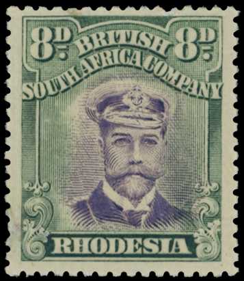 1913-7 8d Head Die II, perf 15. Unmounted...