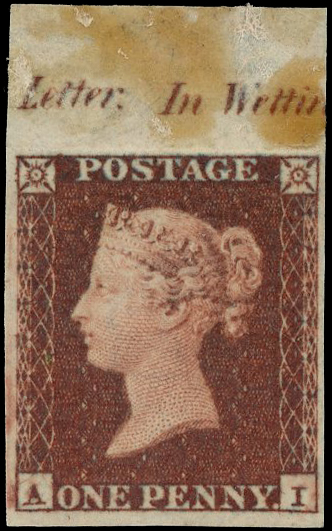 1849-50 1d red-brown, Die I, Alphabet I, Plate 97 (AI)