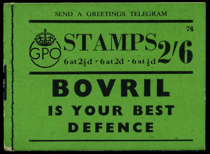 1941 (October) 2/6d booklet (#74), ½d and...
