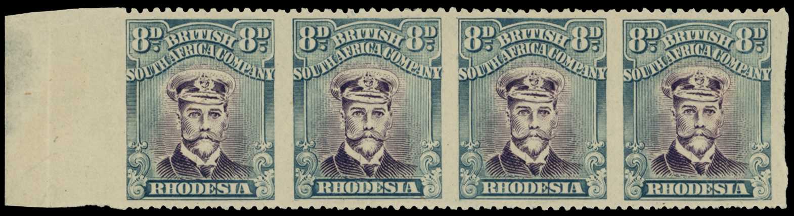 1917-20 8d Head Die IIIB, perf 14, toned...