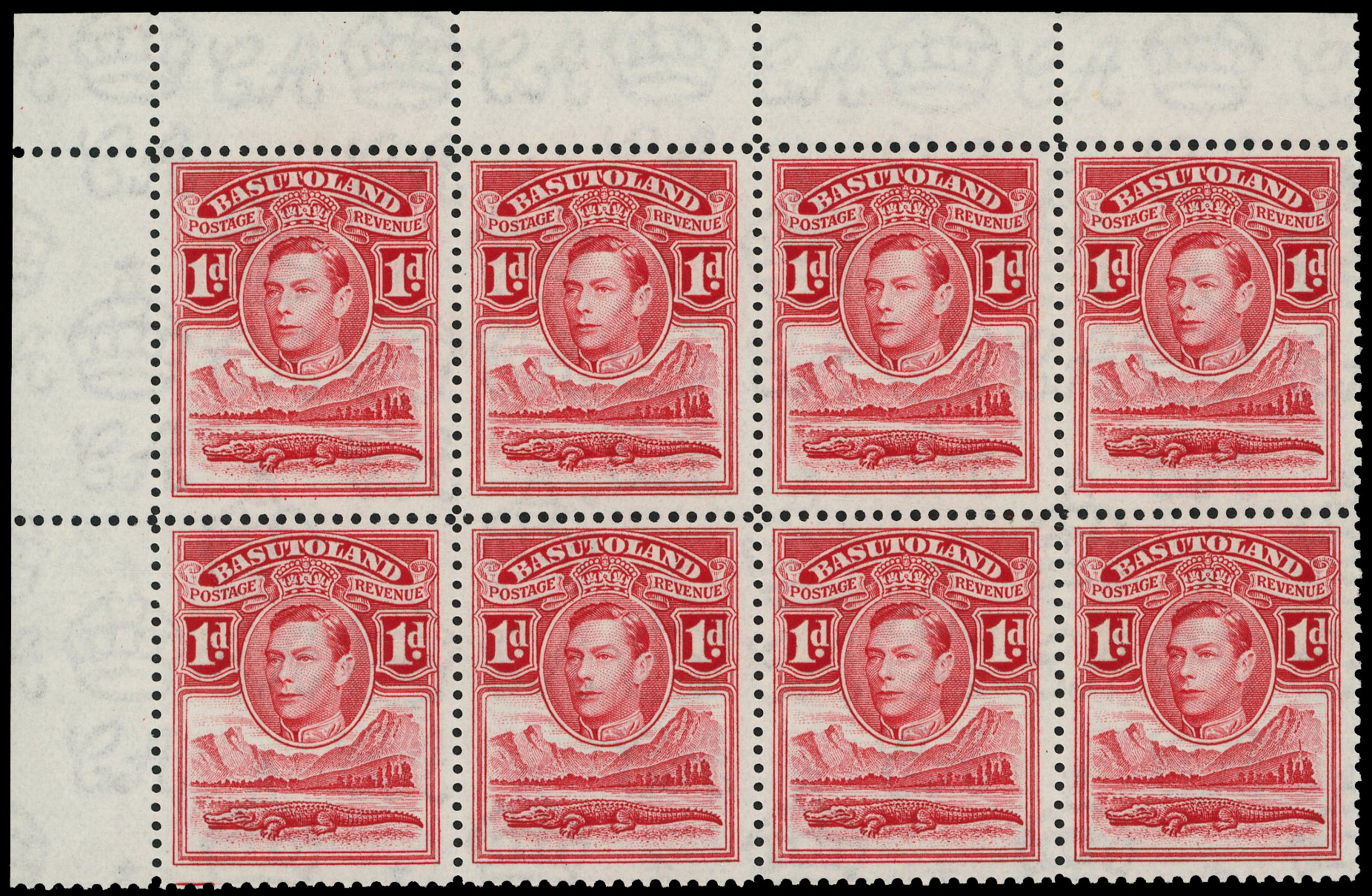Basutoland SG 19a block mint