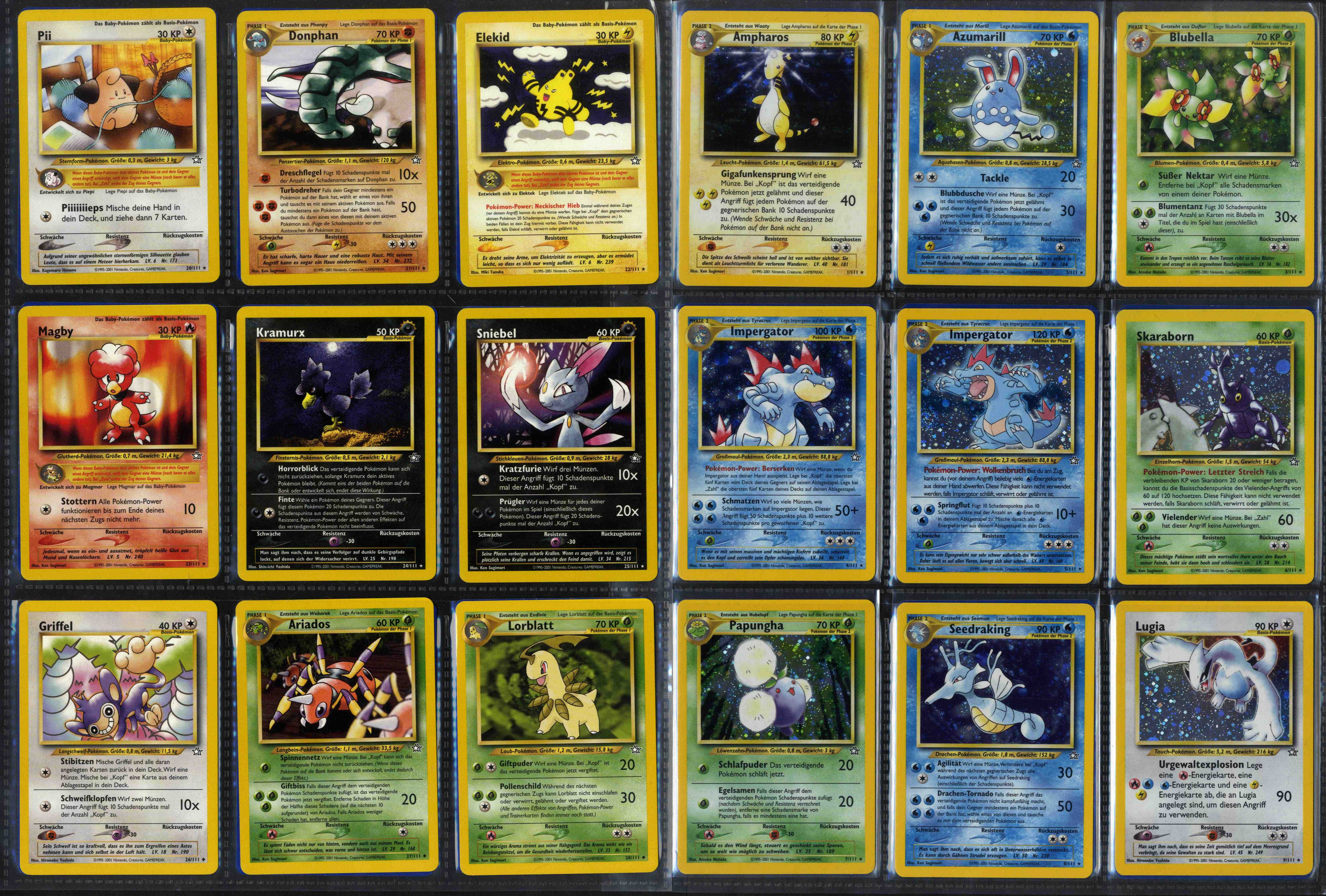 <p>Pokémon Neo Genesis 99% Complete Set (110/111) (German language)</p>