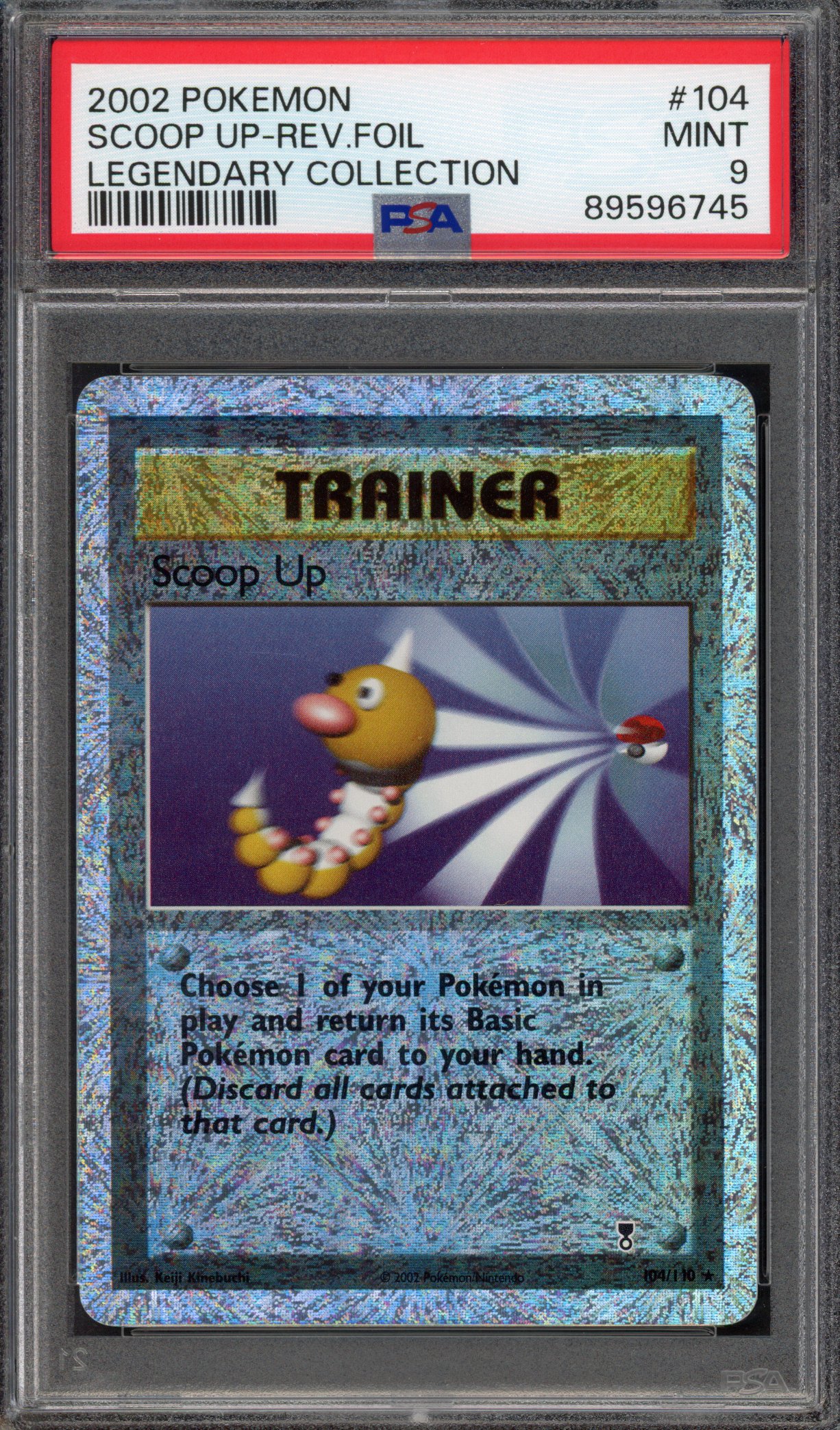 Pokémon TCG PSA 9 Scoop-Up 104 Reverse Foil, Legendary Collection