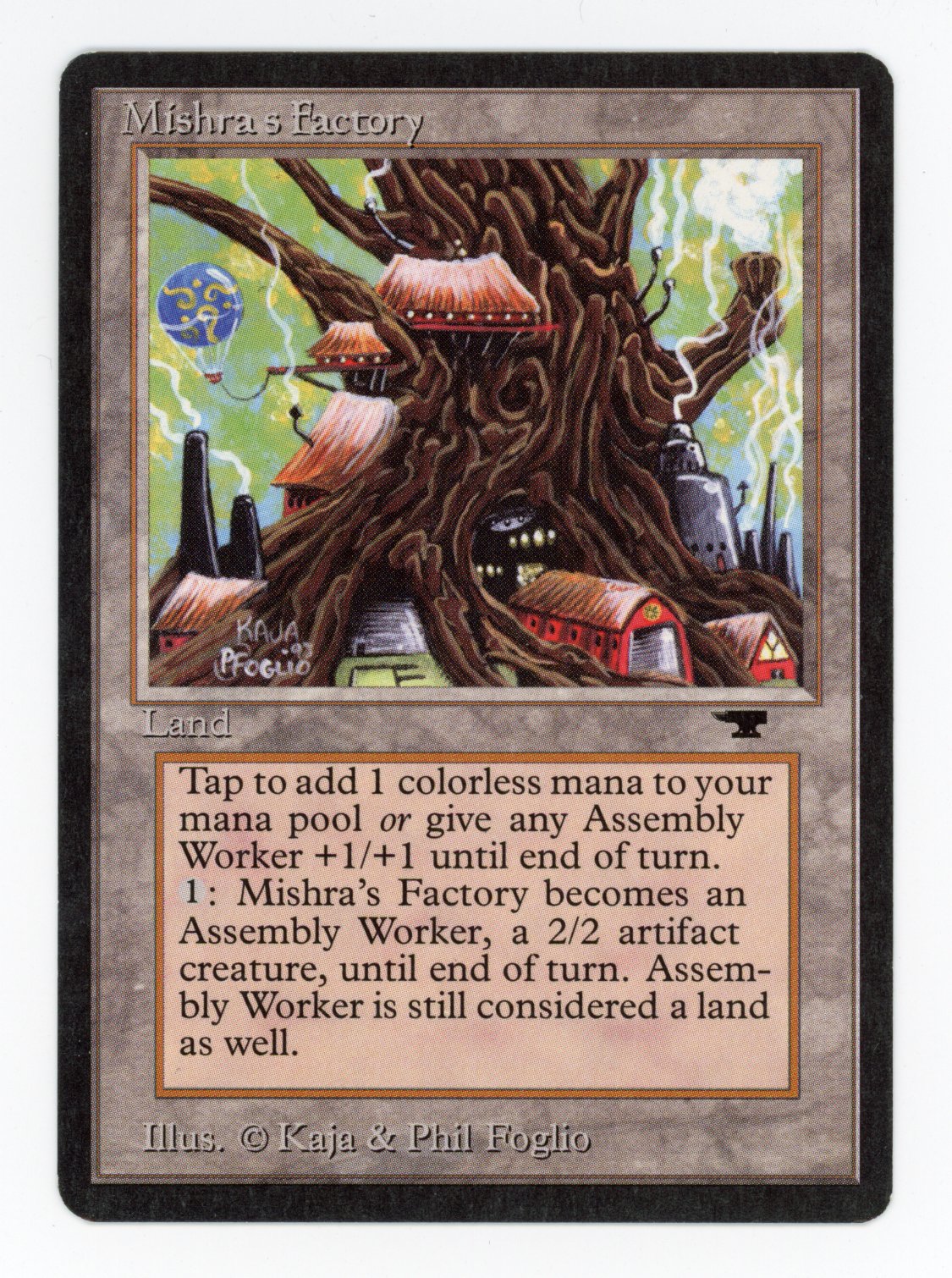 Magic The: Gathering  - Mishra's Factory  - Antiquities  - Lightly Played 