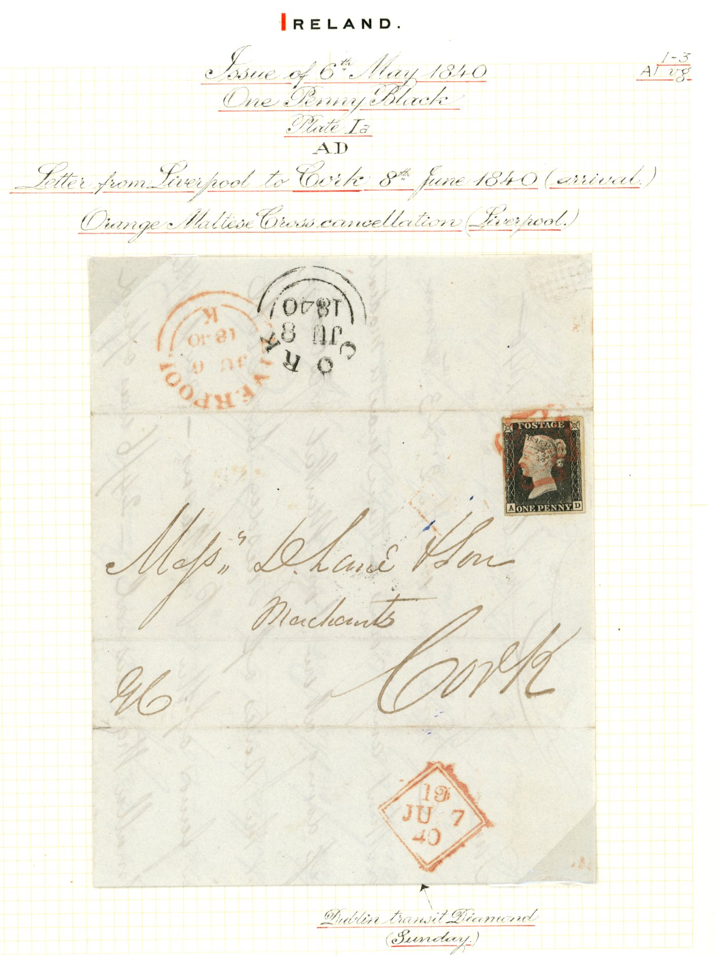 POSTAL HISTORY: 1840 entire letter from...