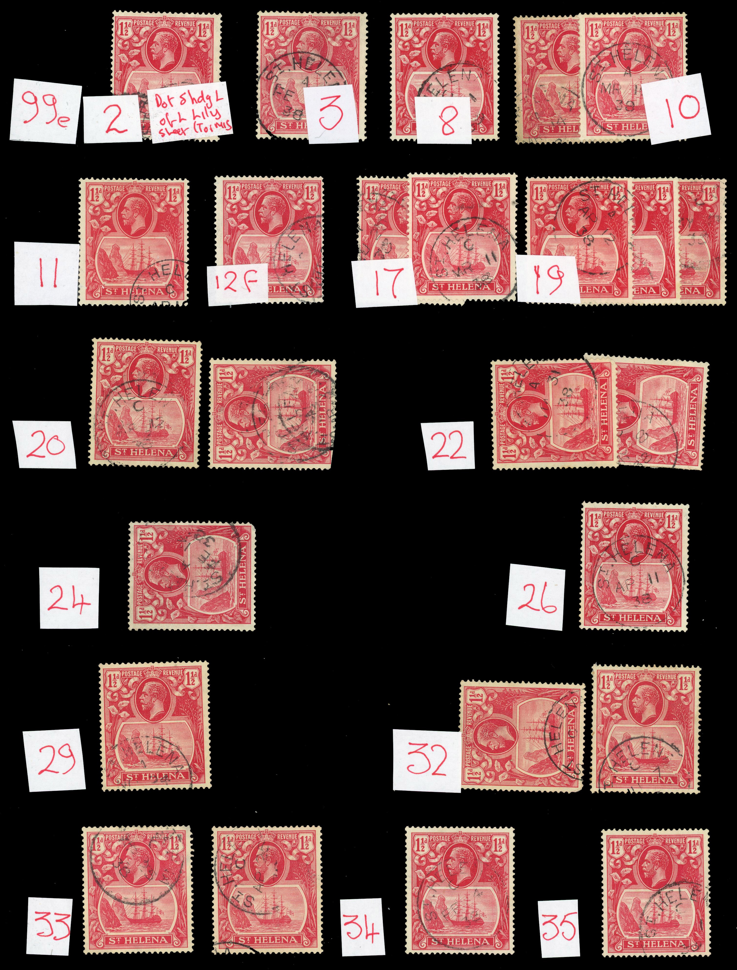 St Helena SG 99e study used