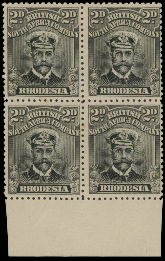 Rhodesia 2d SG 219 block mint