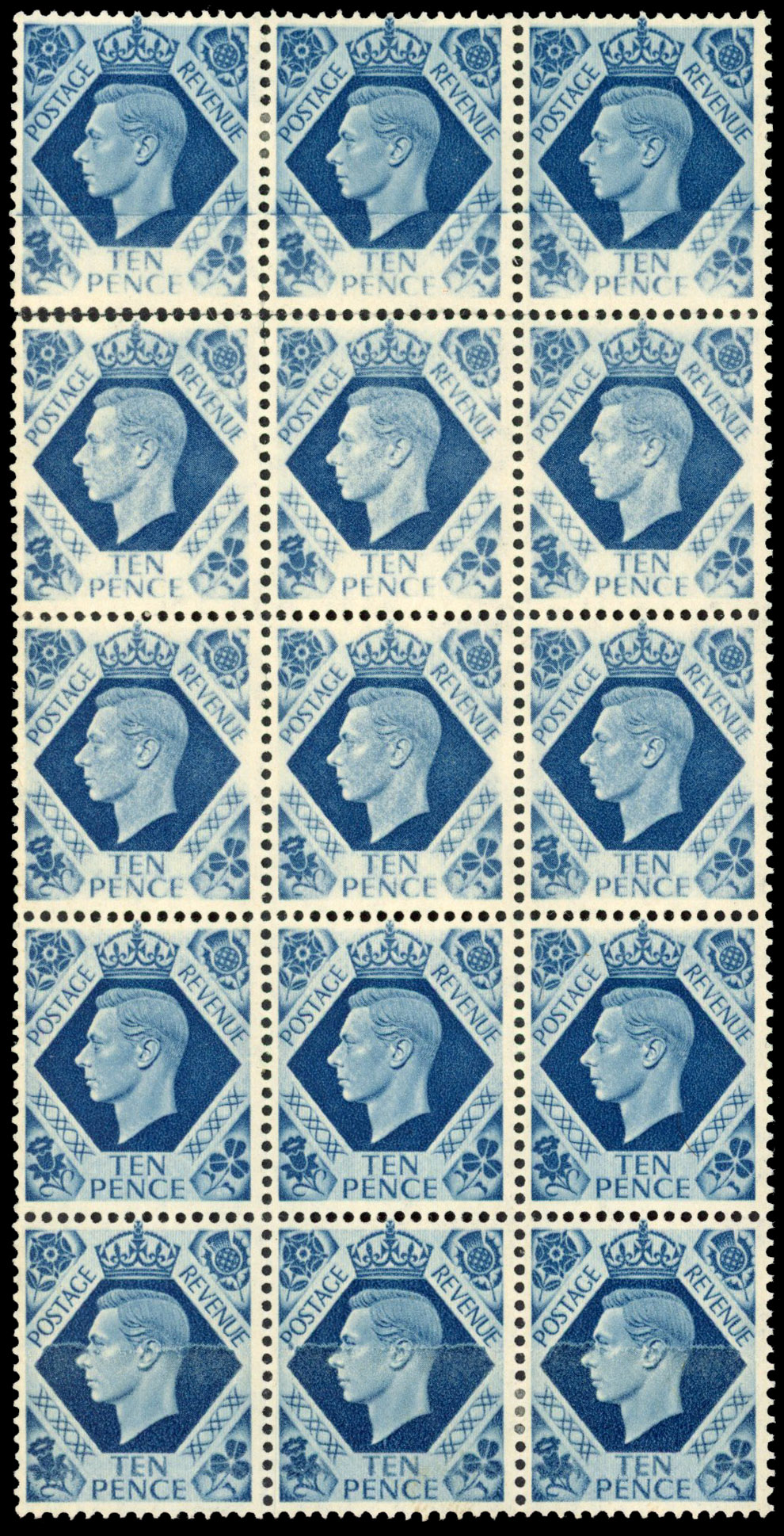 GB SG 474 1939 10d dry print block mint