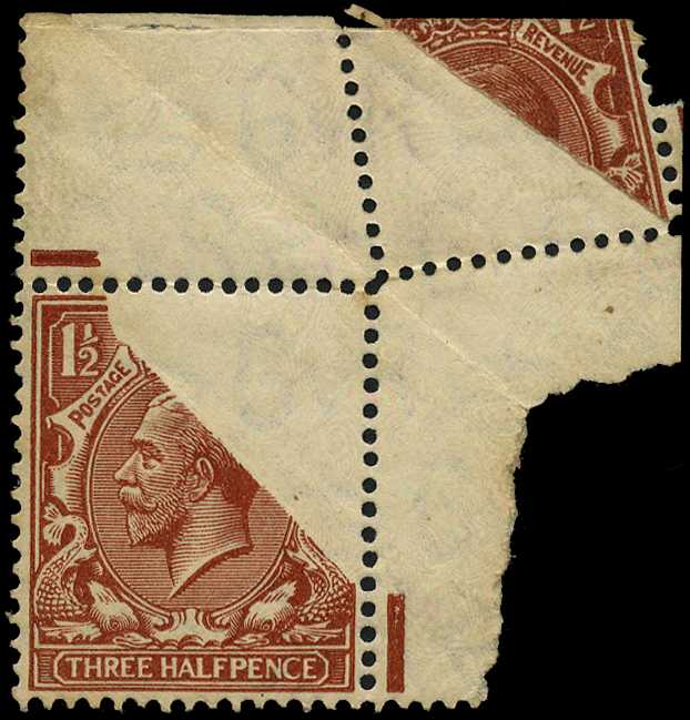 1924 1½d red-brown with most...