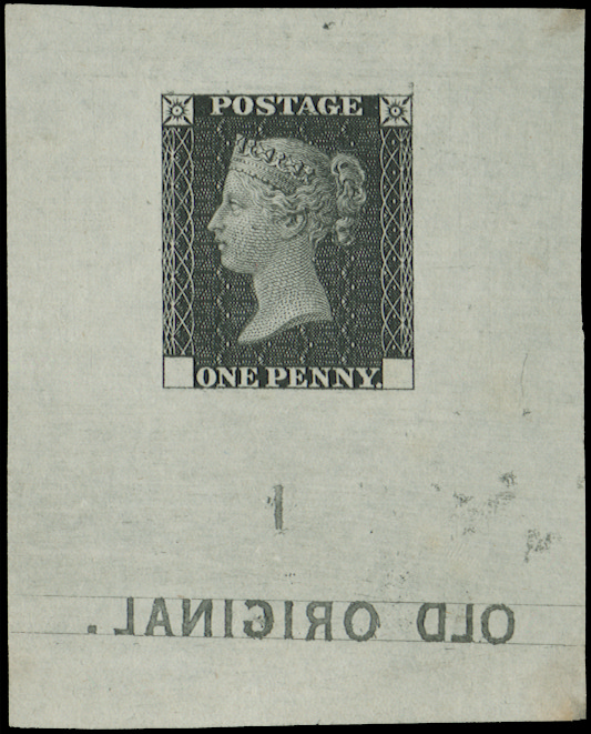 GB SGDP25  1860-71 1d "Old Original" die proof.