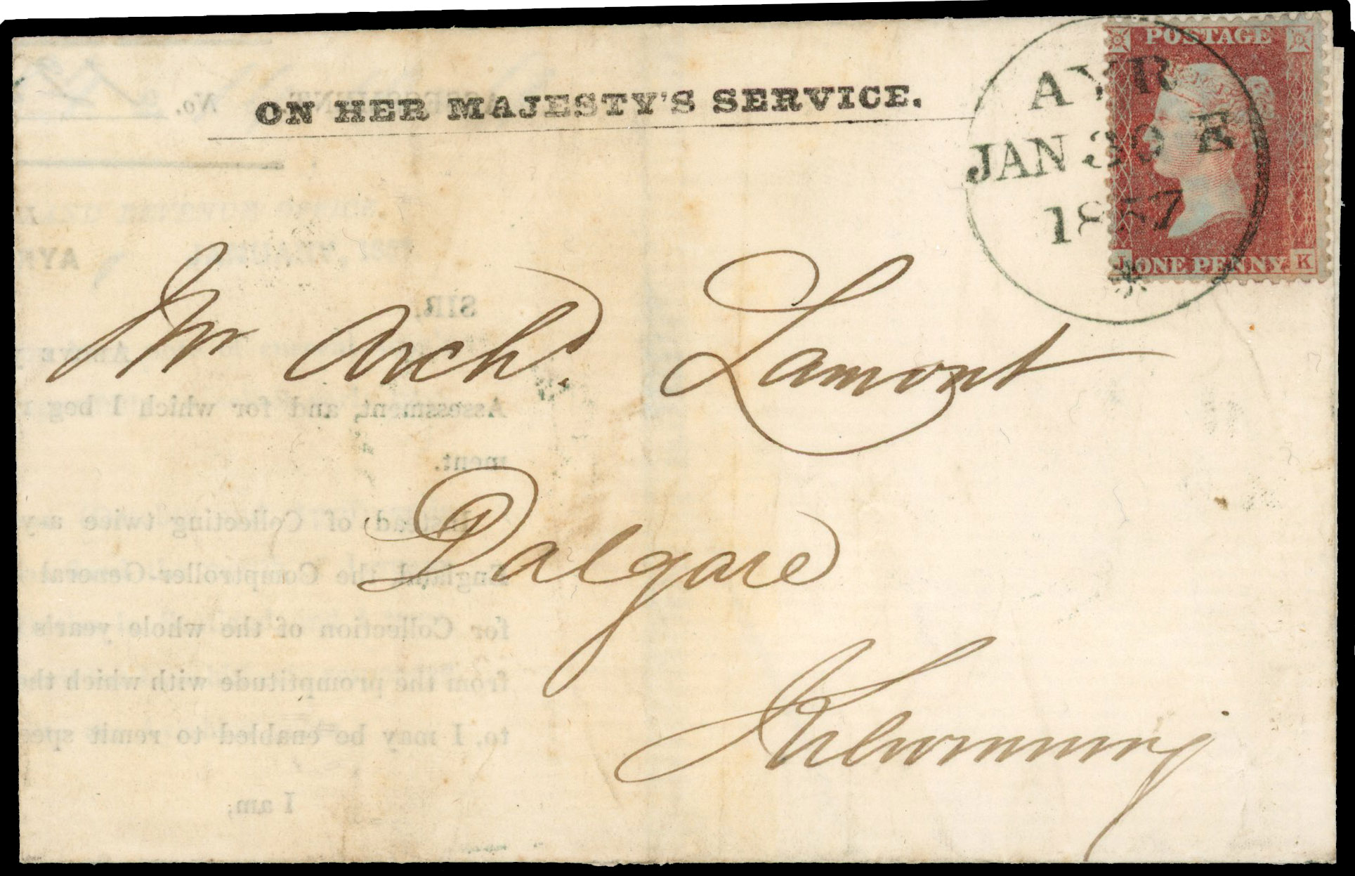 1855 1d Red-brown Pl.18 (Die II, Alphabet II, Wmk. Large Crown, Perf 14).