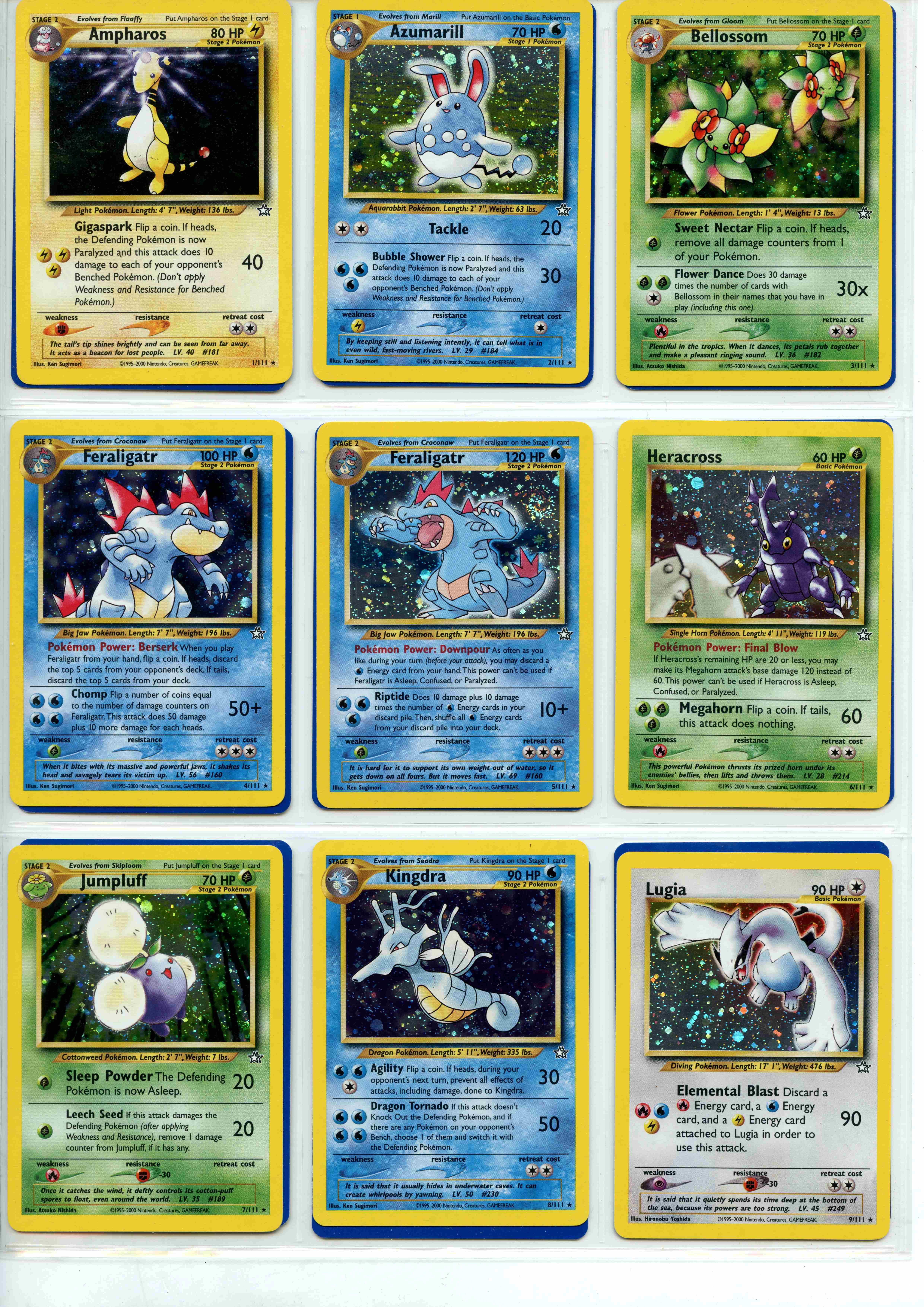 Pokemon TCG - Neo Genesis Unlimited - Complete Set 111/111