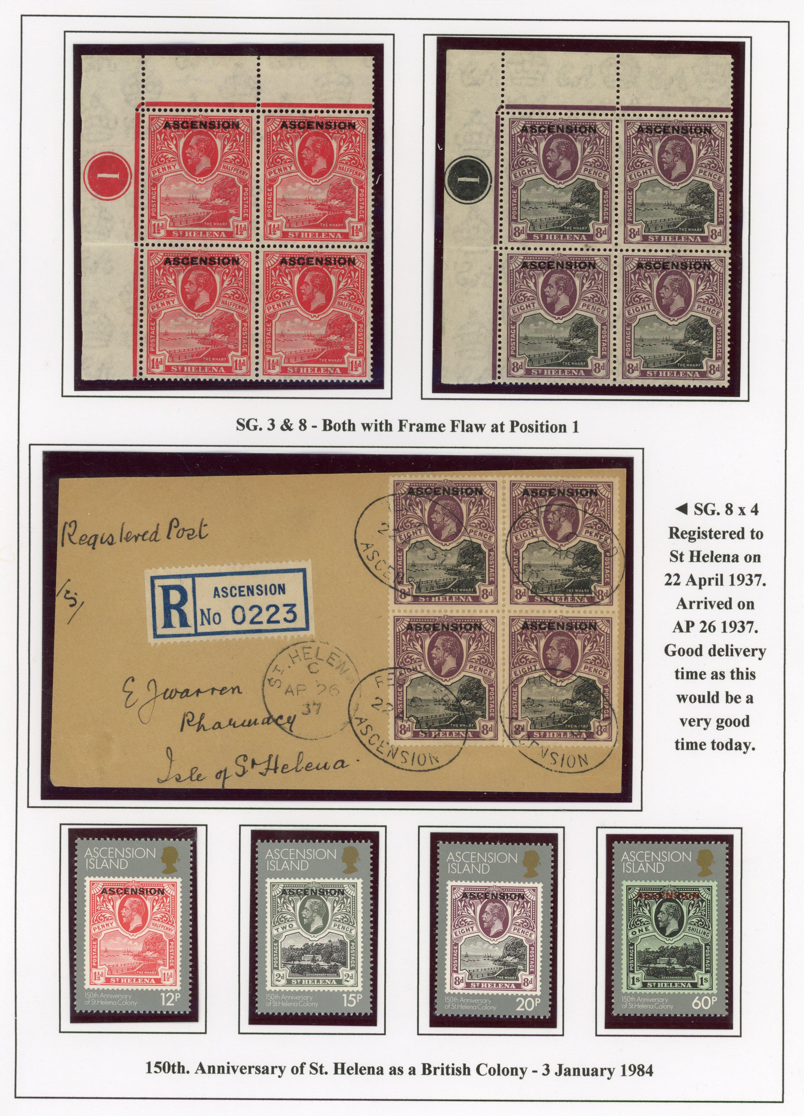 Ascension KGV/VI group on display pages