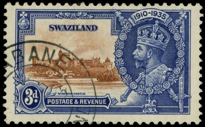 1935 3d Silver Jubilee showing Plate 1, R...