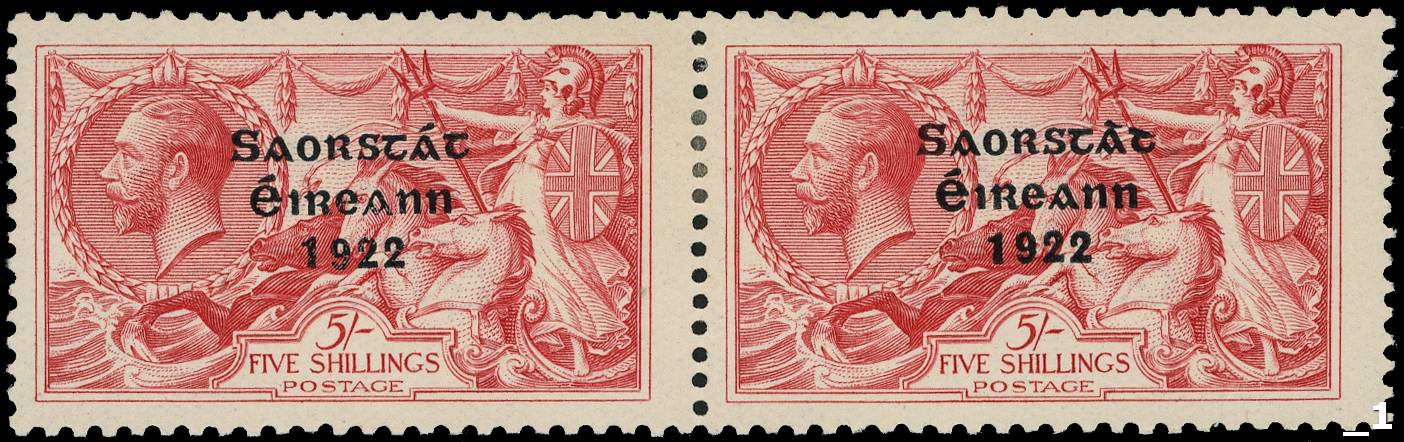 Ireland SG 65, b pair mint