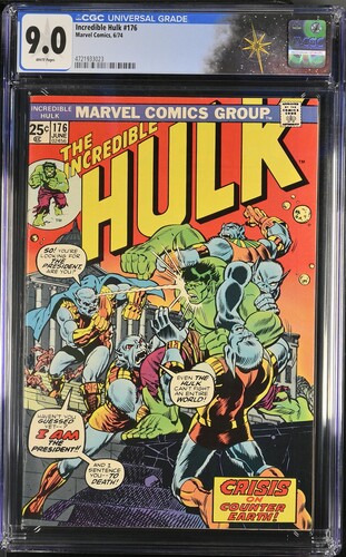 Incredible Hulk #176 CGC 9.0 Gerry Conway story, Herb Trimpe and Jack Abel art (Marvel Comics, 1974) White pages