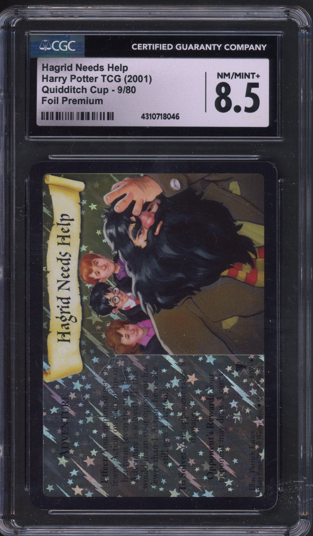 Harry Potter TCG - CGC 8.5 Hagrid Needs Help Premium Foil Quidditch Cup #9/80 