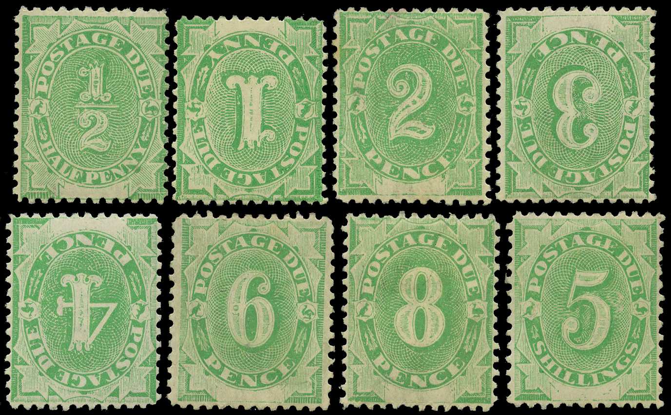 Postage Dues. 1902 set of eight (blank at...