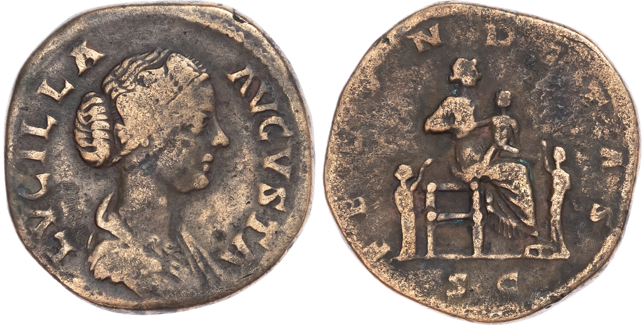 Lucilla (Augusta AD 164-182) AE Sestertius, Rome, AD 164-169, 22.02g. 