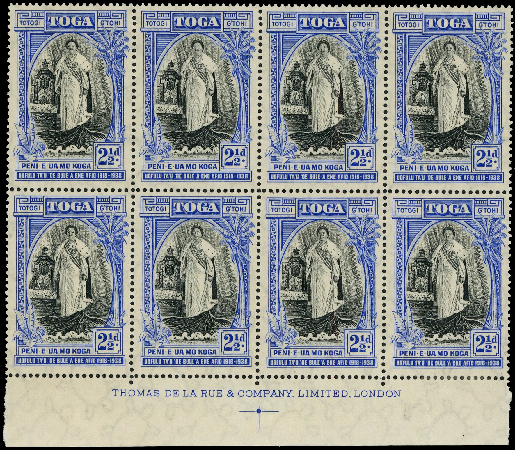 Tonga SG 71-3 imprint blocks mint