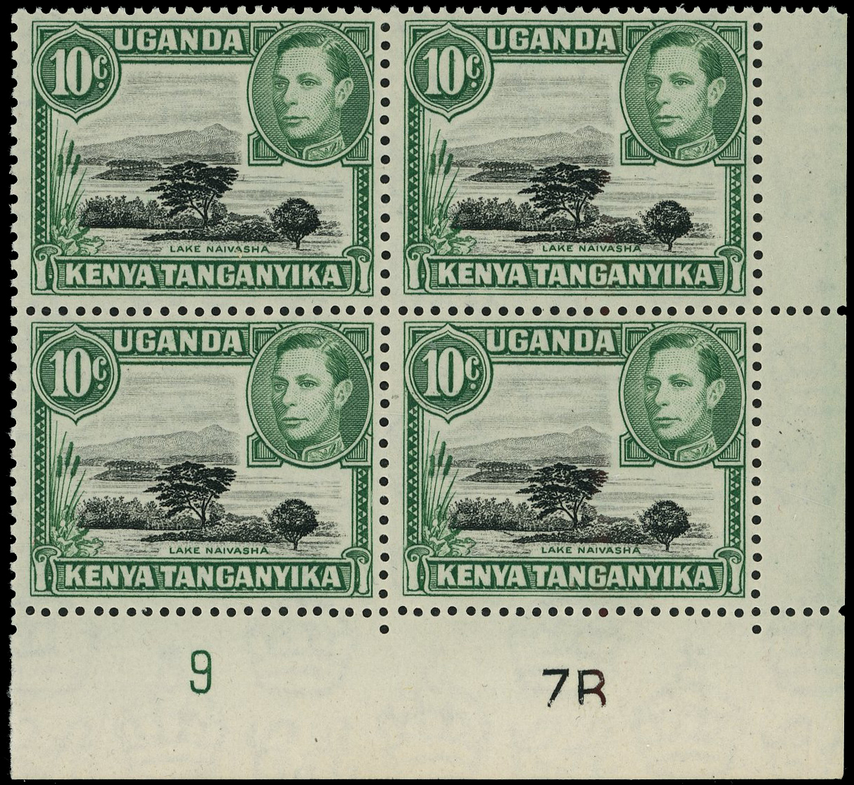 KUT SG 135c Plate block mint