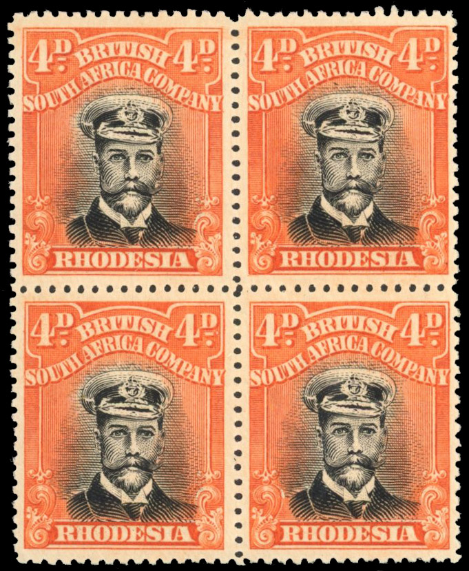 Rhodesia 4d SG 313 block mint