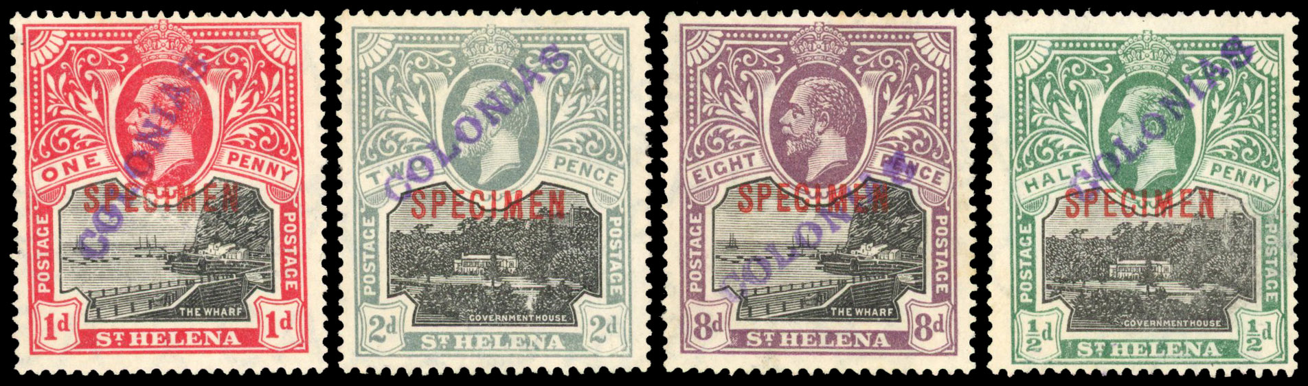 St Helena SG 72/8 Specimens