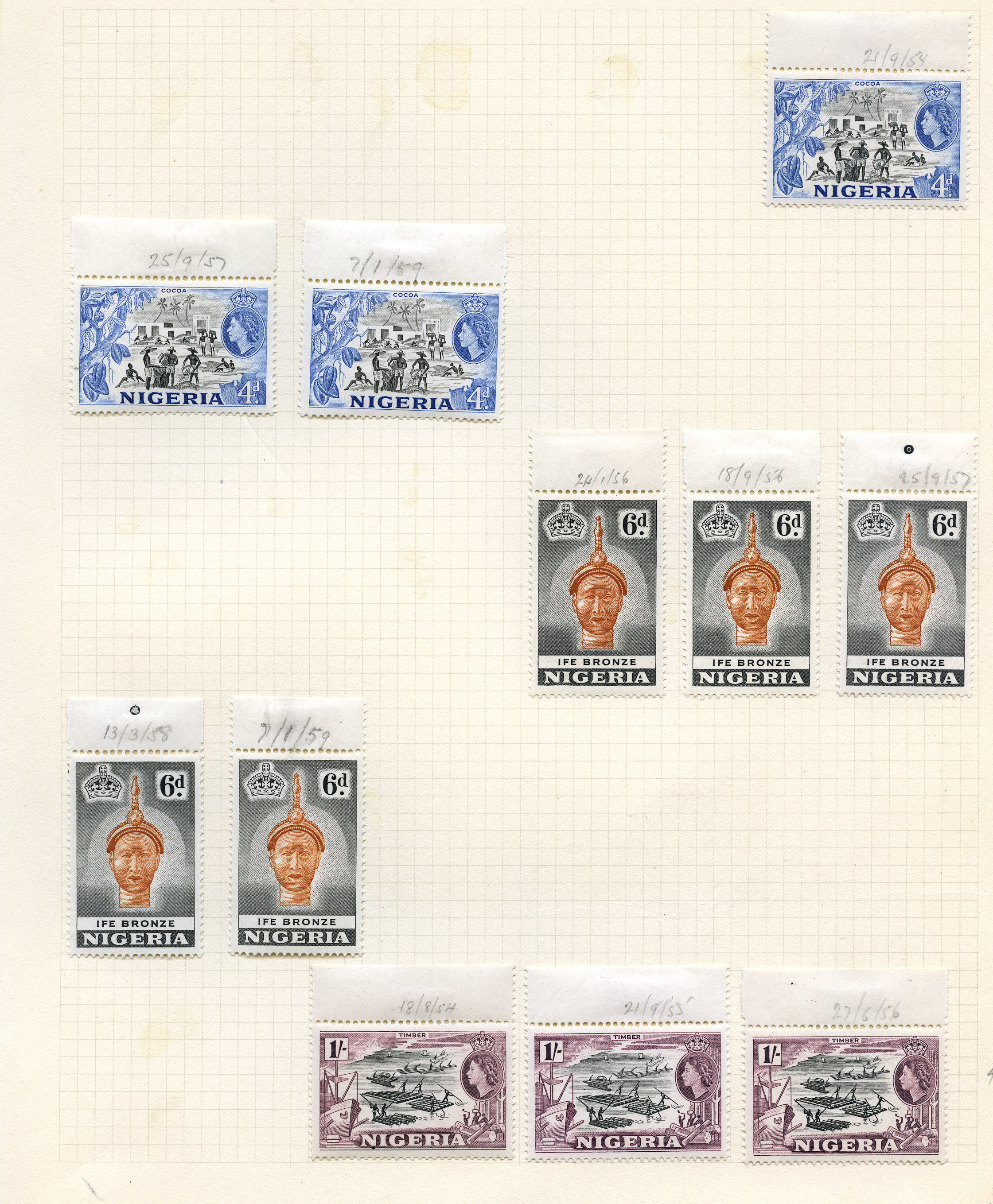 1953-8 set mint group with Plate blocks...
