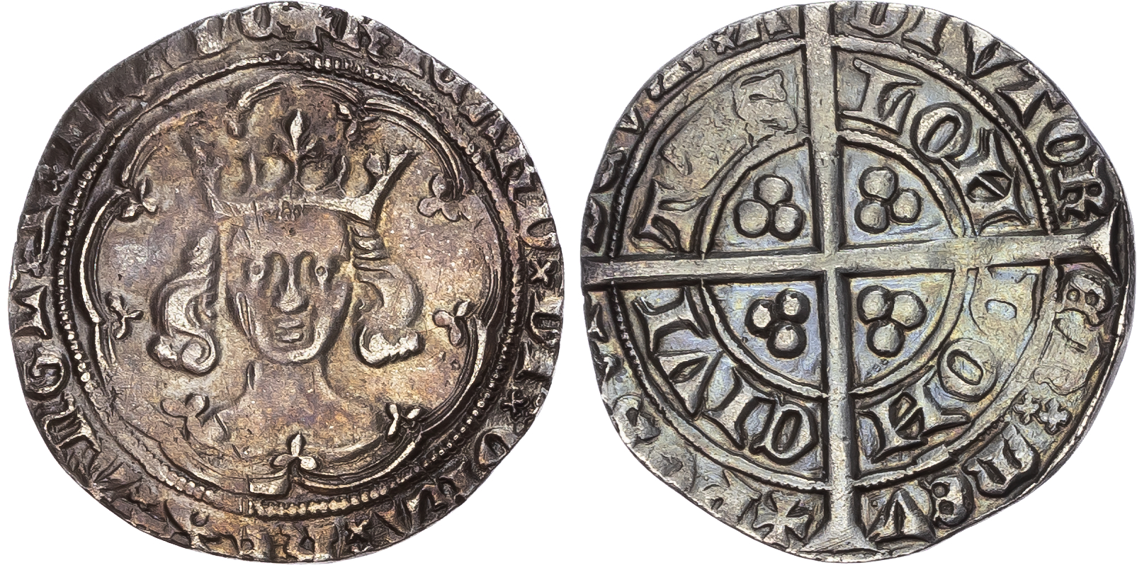 Richard II (1377-1399) Groat, type II, London mint, mm. cross pattée.