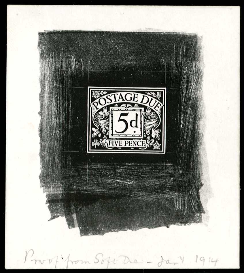 1914 5d Postage due die proof. Superb...