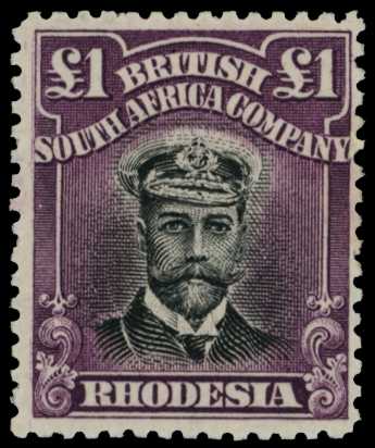 1913-7 £1 Head Die II, perf 14. Unmounted...
