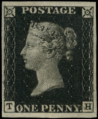 1840 1d Black Pl.8. Unused imperforate imprimatur...
