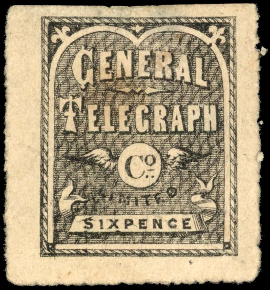 GB Telegraphs; General Telegraph Co 6d black