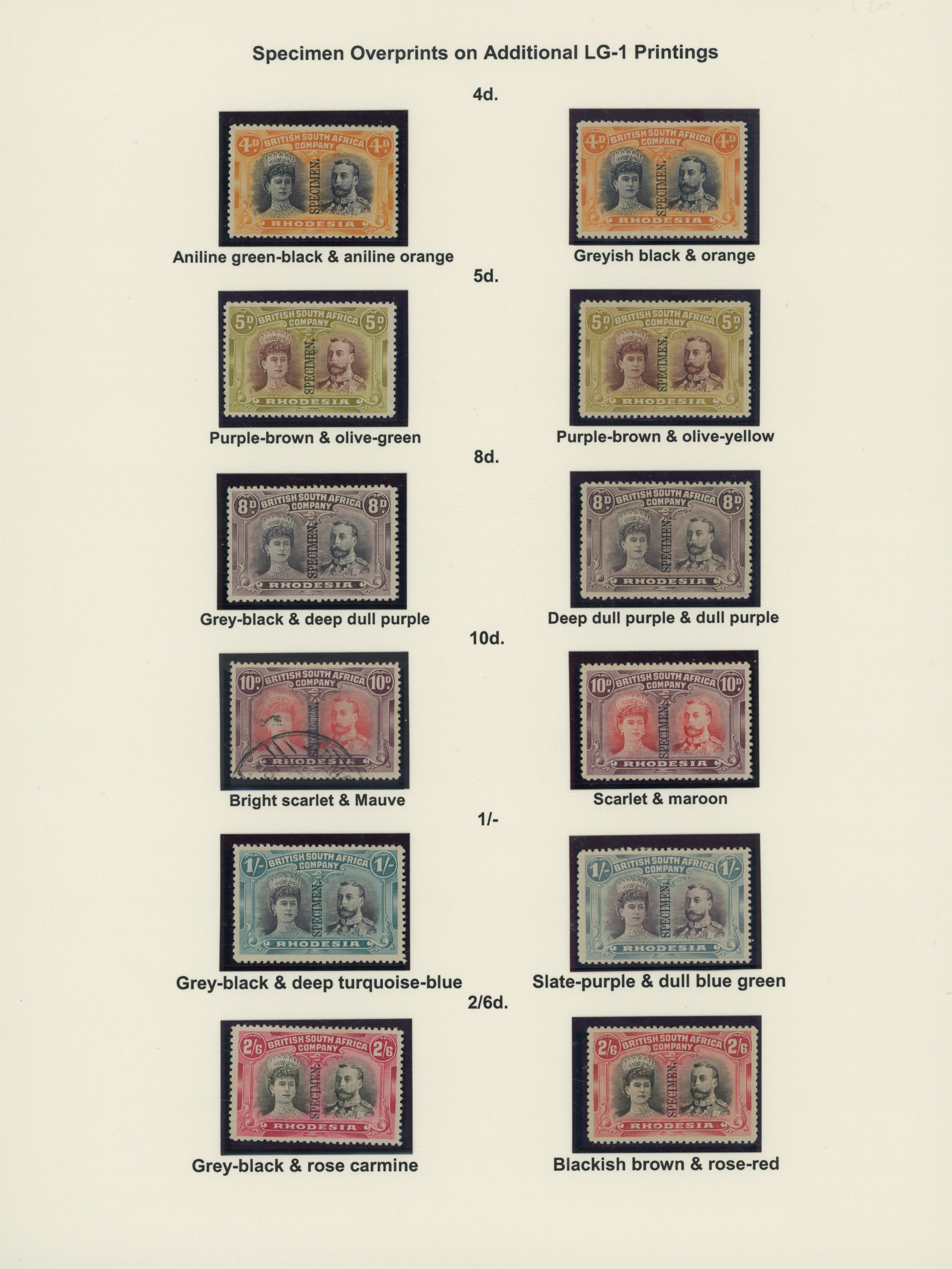 Specimen additional printings group