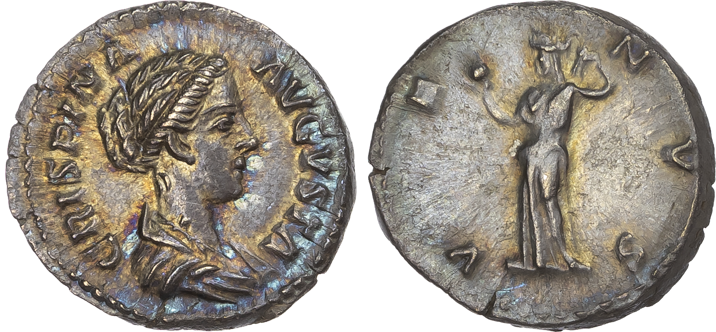 Crispina (Wife of Commodus) AR Denarius, Rome, AD 178-192, 2.94g. 