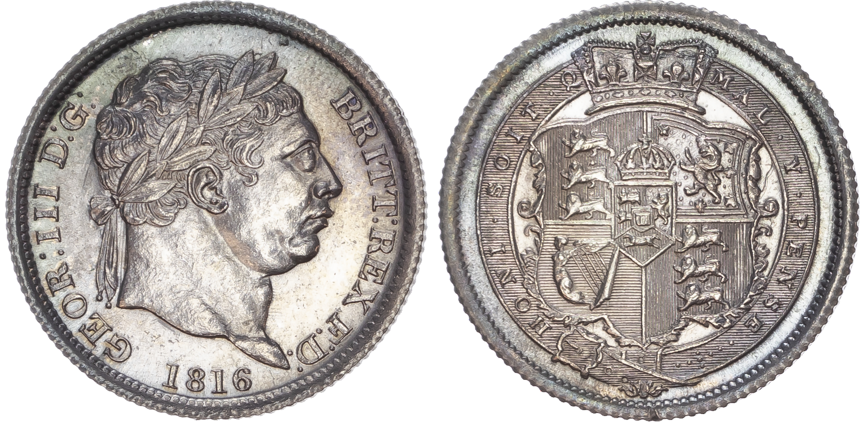 George III (1760-1820) Shilling, 1816, new coinage.