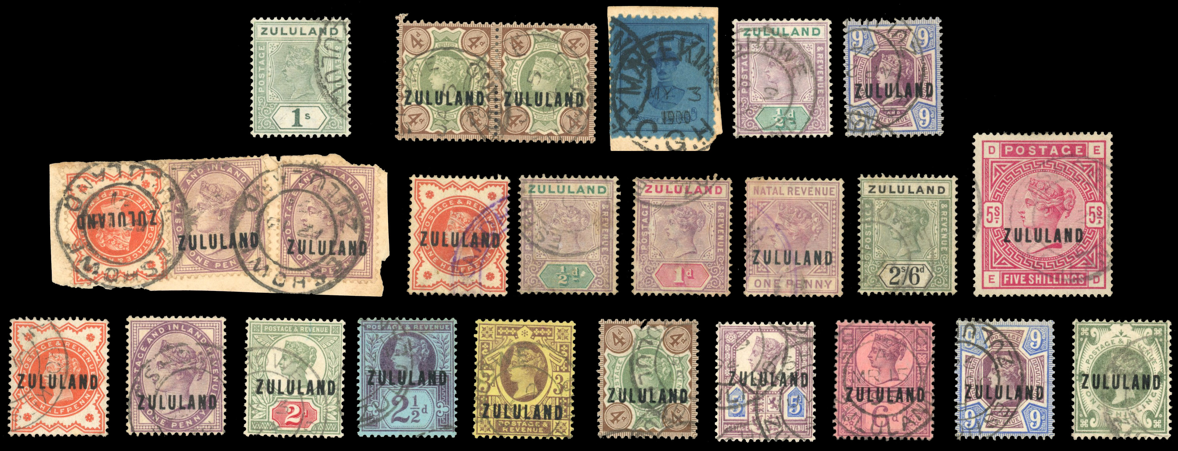 Zululand 1888-93 set to 5s used