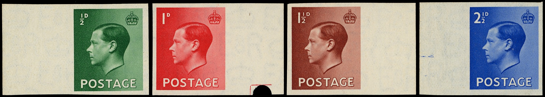 1936 KEVIII set of four imperforate imprimaturs.
